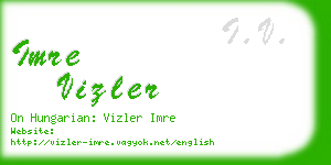 imre vizler business card